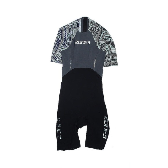 Women's Black and Blue Swim One Piece - Picture 2 of 3